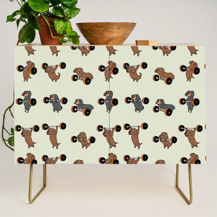 Olympic Lifting Dachshund Credenza Gallery Image 1