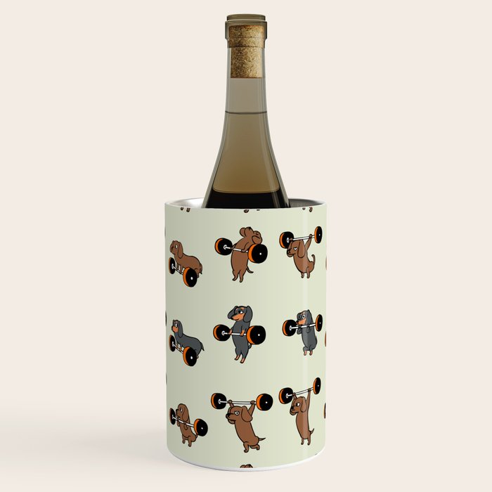 Olympic Lifting Dachshund Wine Chiller Gallery Image 1