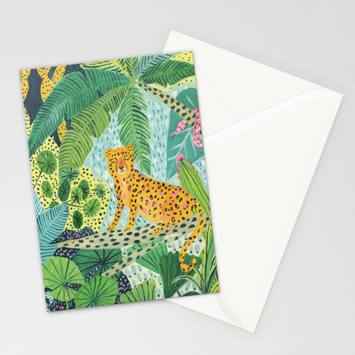 Jungle Leopard Stationery Card Gallery Image 2