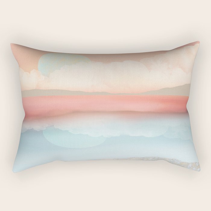 Mint Moon Beach Rectangular Pillow Gallery Image 2