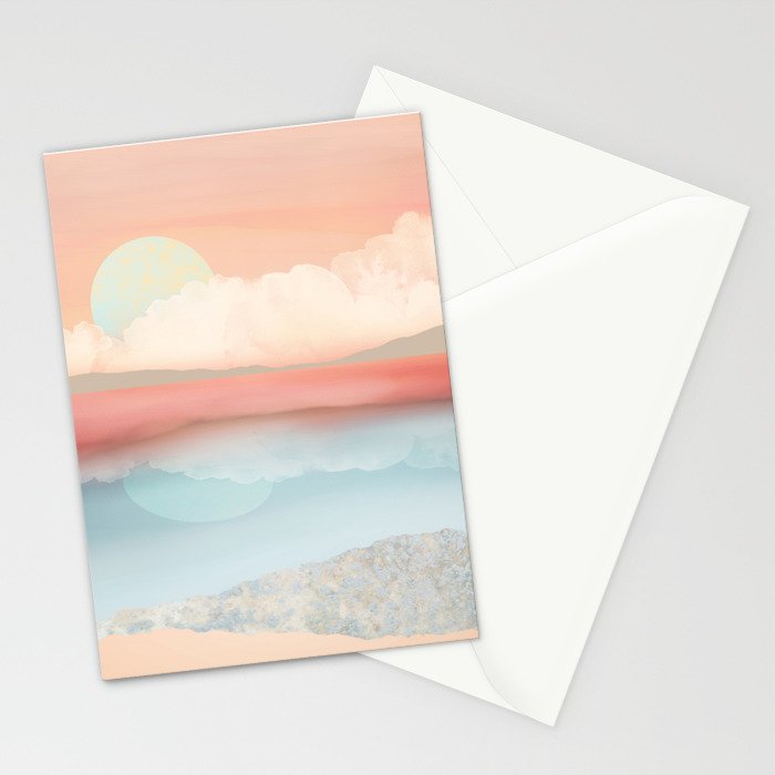 Mint Moon Beach Stationery Card Gallery Image 2