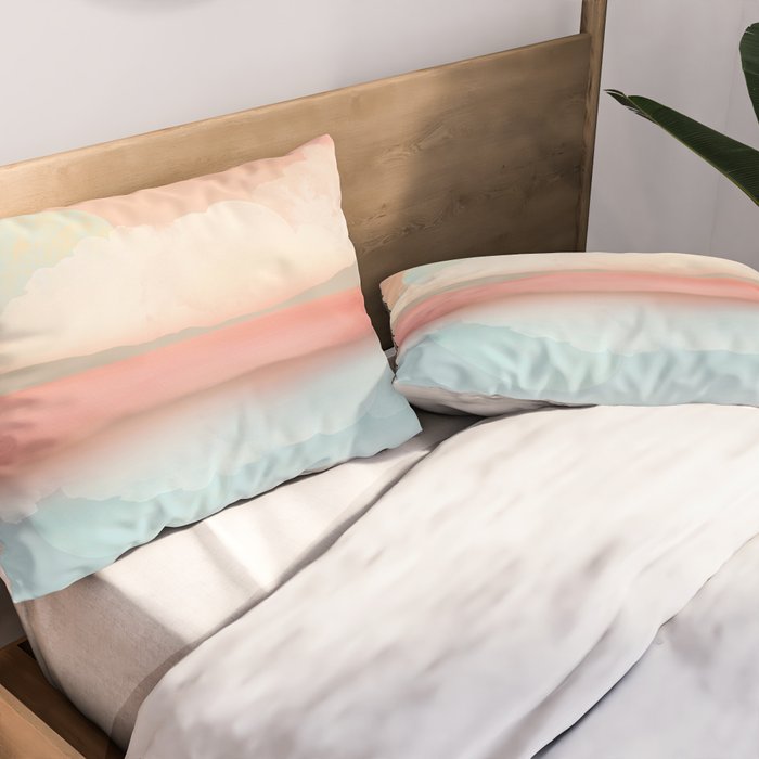 Mint Moon Beach Pillow Sham Gallery Image 2