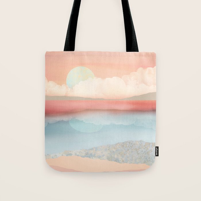 Mint Moon Beach Tote Bag Gallery Image 1