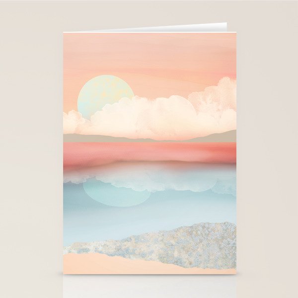 Mint Moon Beach Stationery Card Gallery Image 2