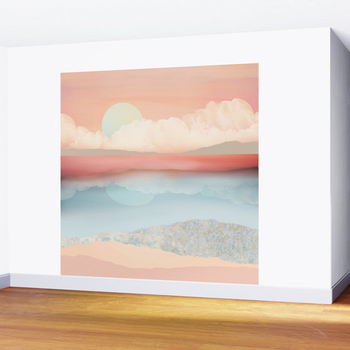 Mint Moon Beach Wall Mural Gallery Image 2