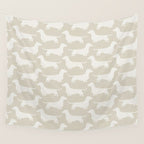Dachshund Silhouette(s) Wiener Dog Wall Tapestry Gallery Image 4