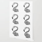 Miami Flamingo - Black Ink Wallpaper Gallery Image 2