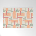 Playful geometric stripes C Welcome Mat Gallery Image 1