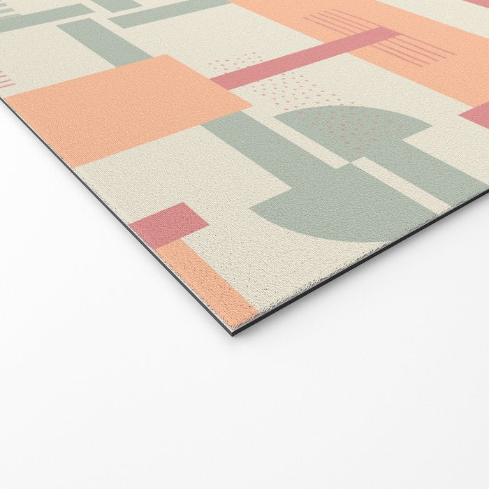 Playful geometric stripes C Welcome Mat Gallery Image 2