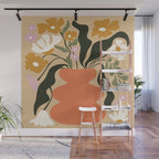 Retro flower pot  Wall Mural Gallery Image 1