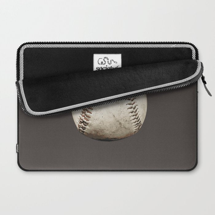 Big Baseball Illustration brown Laptop Sleeve Gallery Image 2
