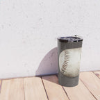 Big Baseball Illustration brown Travel Mug Gallery Image 4