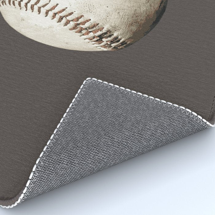 Big Baseball Illustration brown Rug Gallery Image 4
