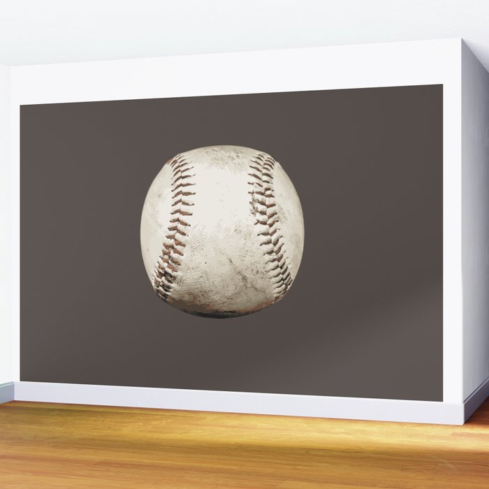Big Baseball Illustration brown Wall Mural Gallery Image 2