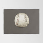Big Baseball Illustration brown Rug Gallery Image 2