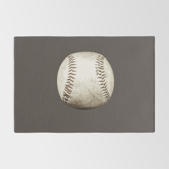 Big Baseball Illustration brown Rug Gallery Image 2