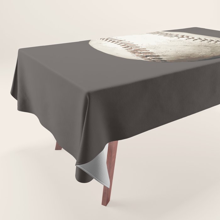 Big Baseball Illustration brown Tablecloth Gallery Image 1