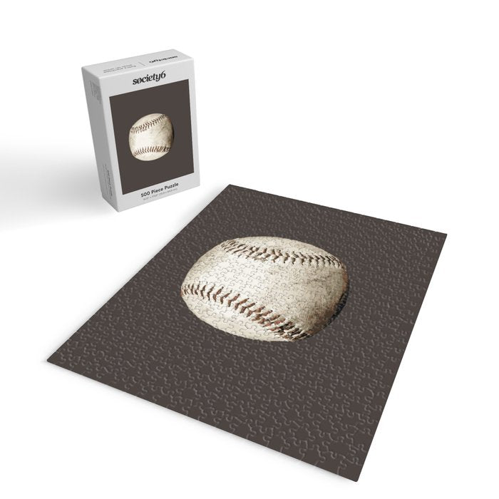 Big Baseball Illustration brown Jigsaw Puzzle Gallery Image 2