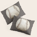 Big Baseball Illustration brown Pillow Sham Gallery Image 3