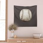 Big Baseball Illustration brown Wall Tapestry Gallery Image 2
