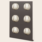 Big Baseball Illustration brown Wallpaper Gallery Image 2