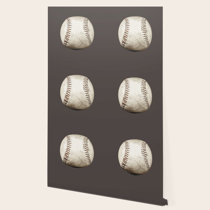 Big Baseball Illustration brown Wallpaper Gallery Image 2