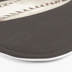 Big Baseball Illustration brown Bath Mat Gallery Image 3