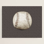 Big Baseball Illustration brown Jigsaw Puzzle Gallery Image 1