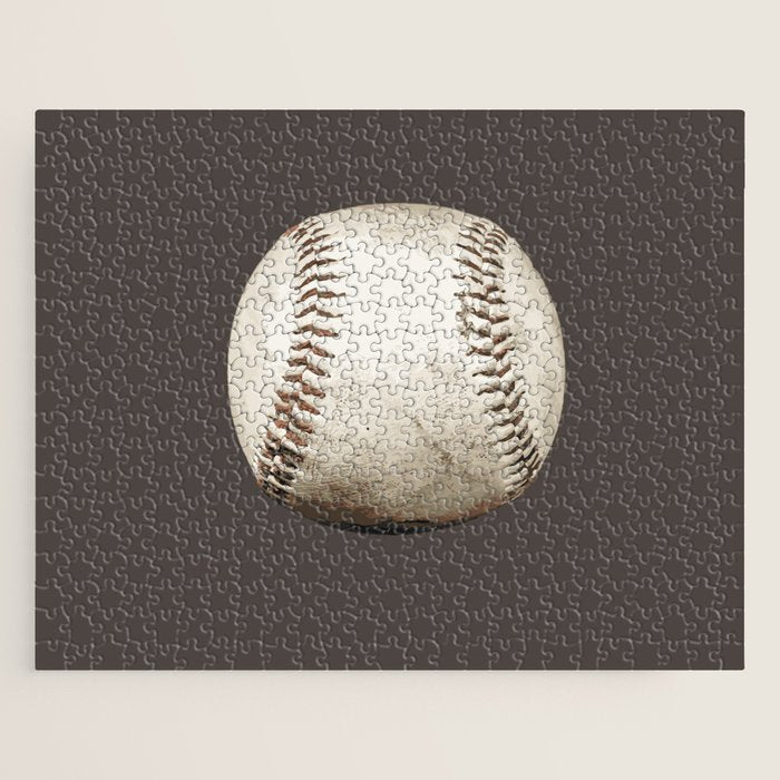 Big Baseball Illustration brown Jigsaw Puzzle Gallery Image 1