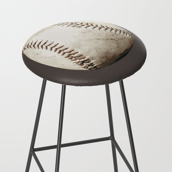 Big Baseball Illustration brown Stool Gallery Image 2