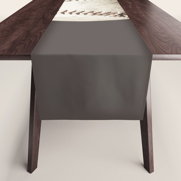Big Baseball Illustration brown Table Runner Gallery Image 1