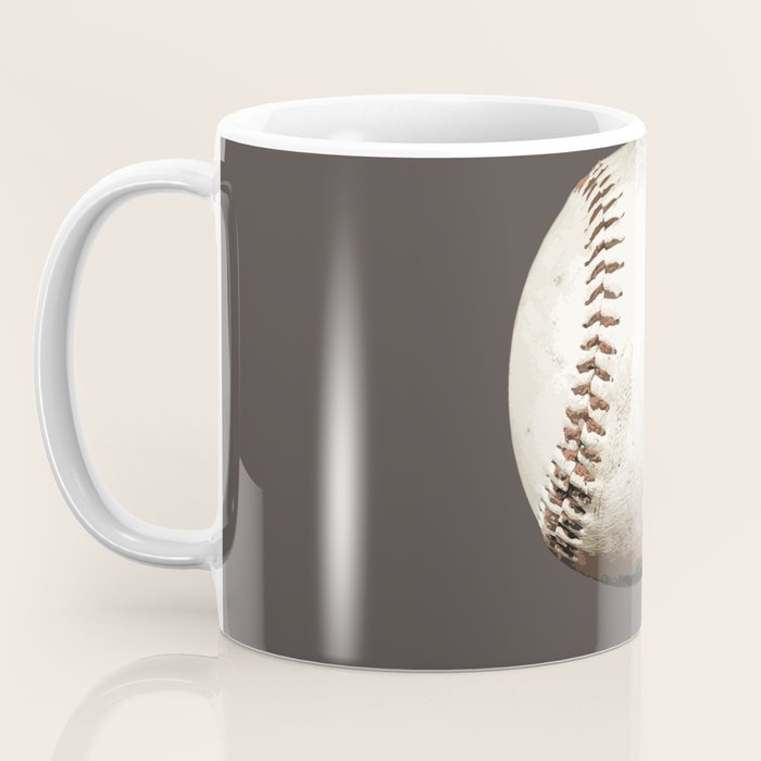 Big Baseball Illustration brown Coffee Mug Gallery Image 3