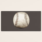 Big Baseball Illustration brown Desk Mat Gallery Image 3