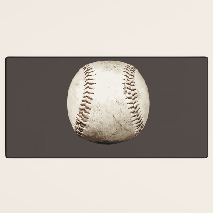 Big Baseball Illustration brown Desk Mat Gallery Image 3
