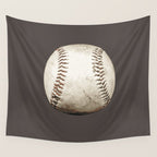 Big Baseball Illustration brown Wall Tapestry Gallery Image 4