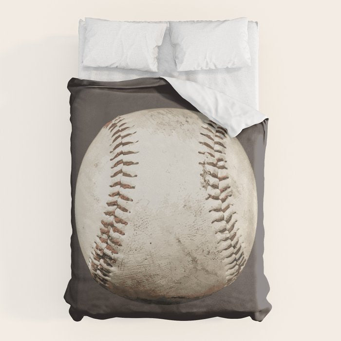 Big Baseball Illustration brown Duvet Cover Gallery Image 1