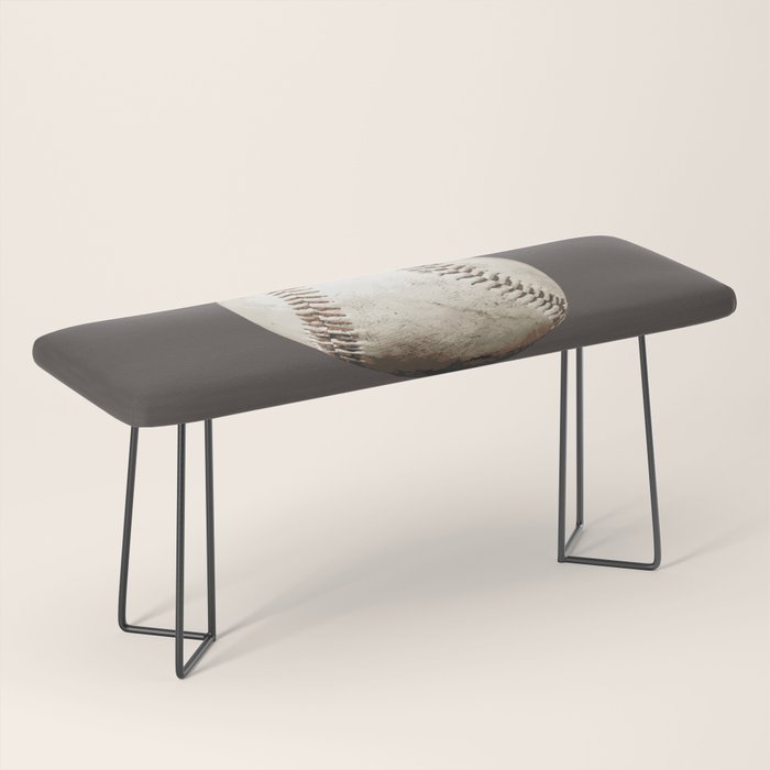 Big Baseball Illustration brown Bench Gallery Image 1