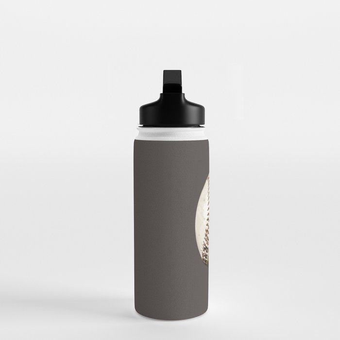 Big Baseball Illustration brown Water Bottle Gallery Image 3