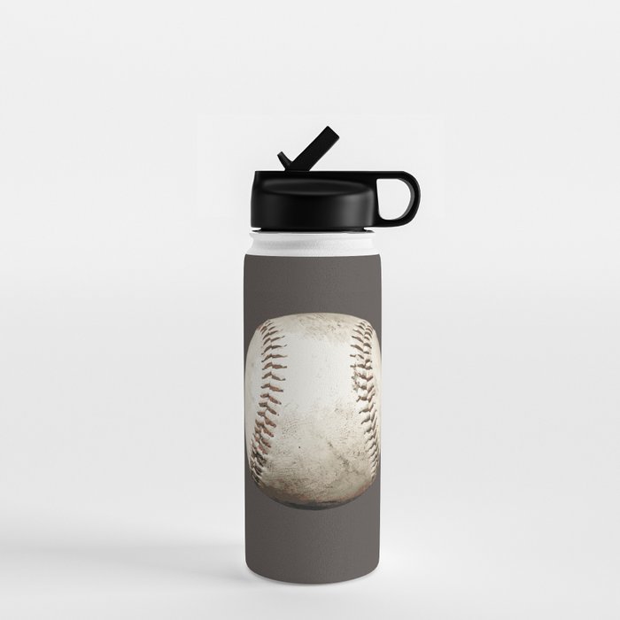 Big Baseball Illustration brown Water Bottle Gallery Image 1