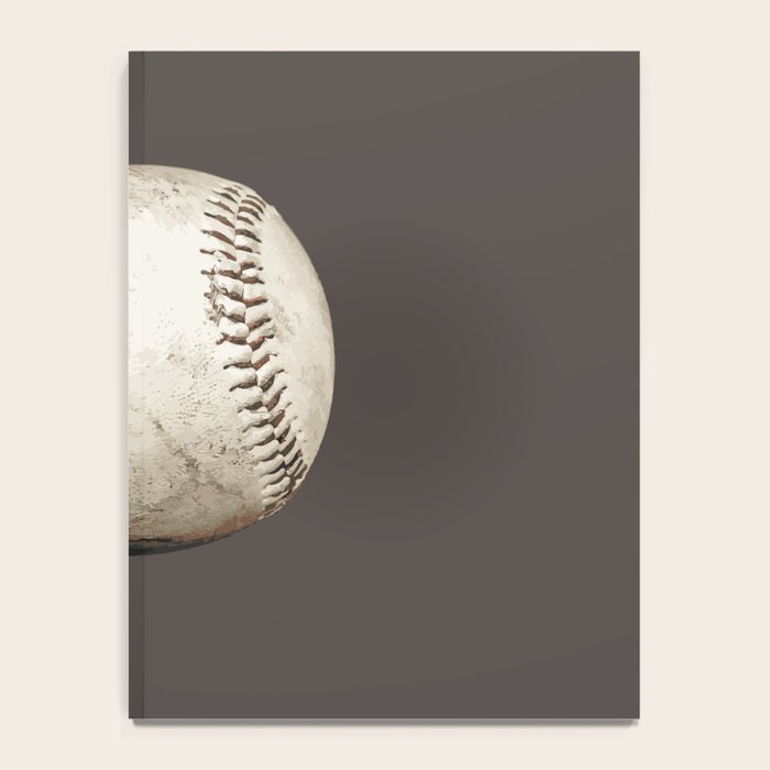 Big Baseball Illustration brown Notebook Gallery Image 4