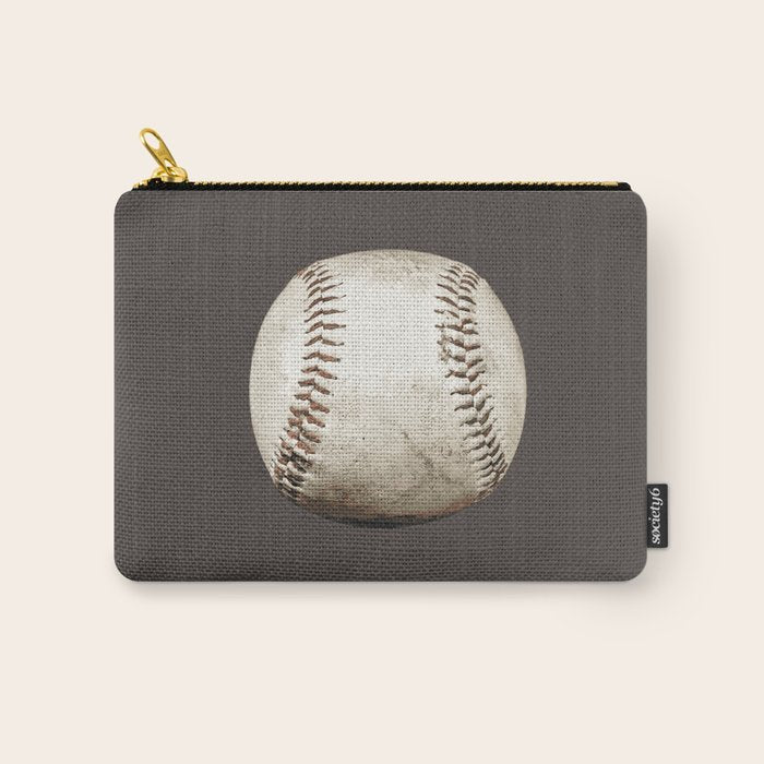 Big Baseball Illustration brown Carry All Pouch Gallery Image 1