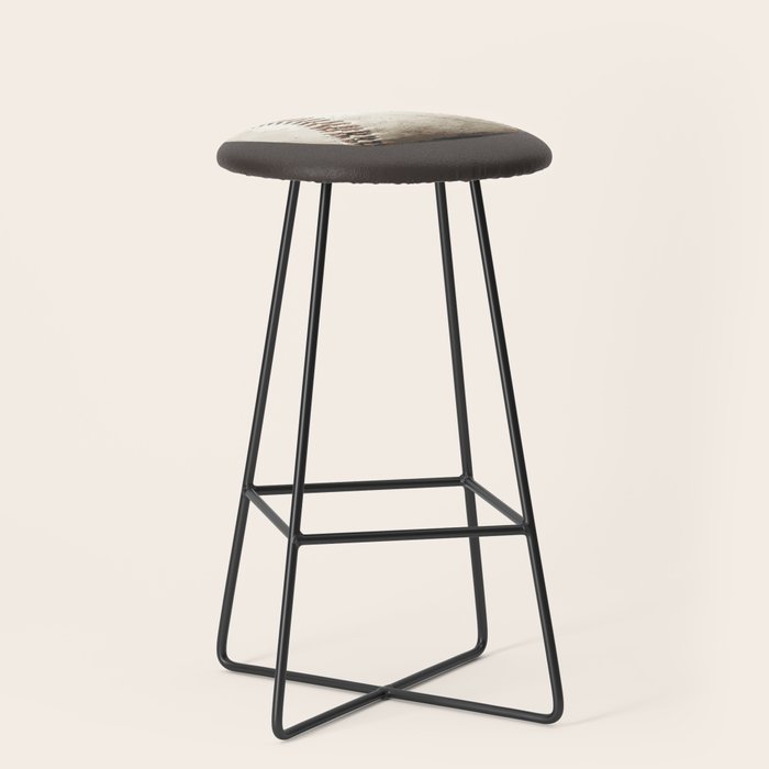 Big Baseball Illustration brown Stool Gallery Image 1