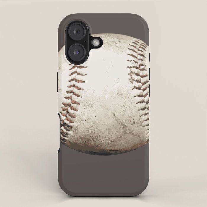 Big Baseball Illustration brown iPhone Case Gallery Image 1