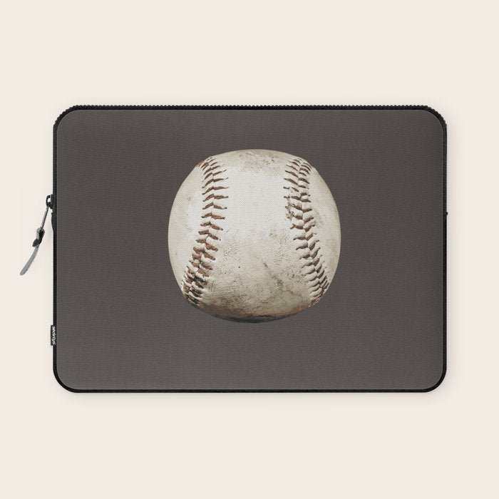 Big Baseball Illustration brown Laptop Sleeve Gallery Image 1