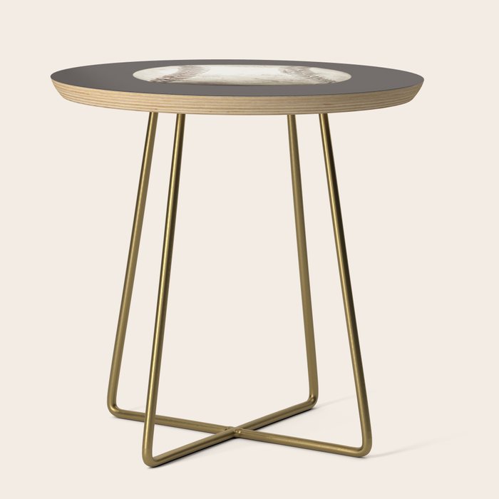 Big Baseball Illustration brown Side Table Gallery Image 1