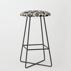 Abstract black and white organic shape pattern Stool Gallery Image 1