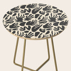 Abstract black and white organic shape pattern Side Table Gallery Image 2