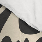 Abstract black and white organic shape pattern Comforter Gallery Image 4