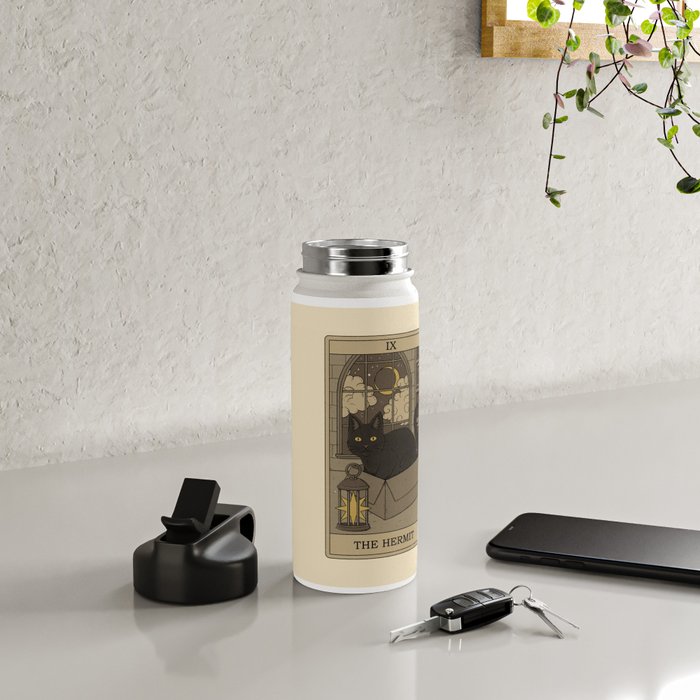 The Hermit - Cats Tarot Water Bottle Gallery Image 5