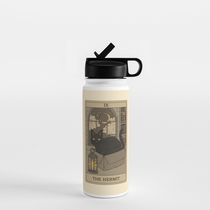 The Hermit - Cats Tarot Water Bottle Gallery Image 1